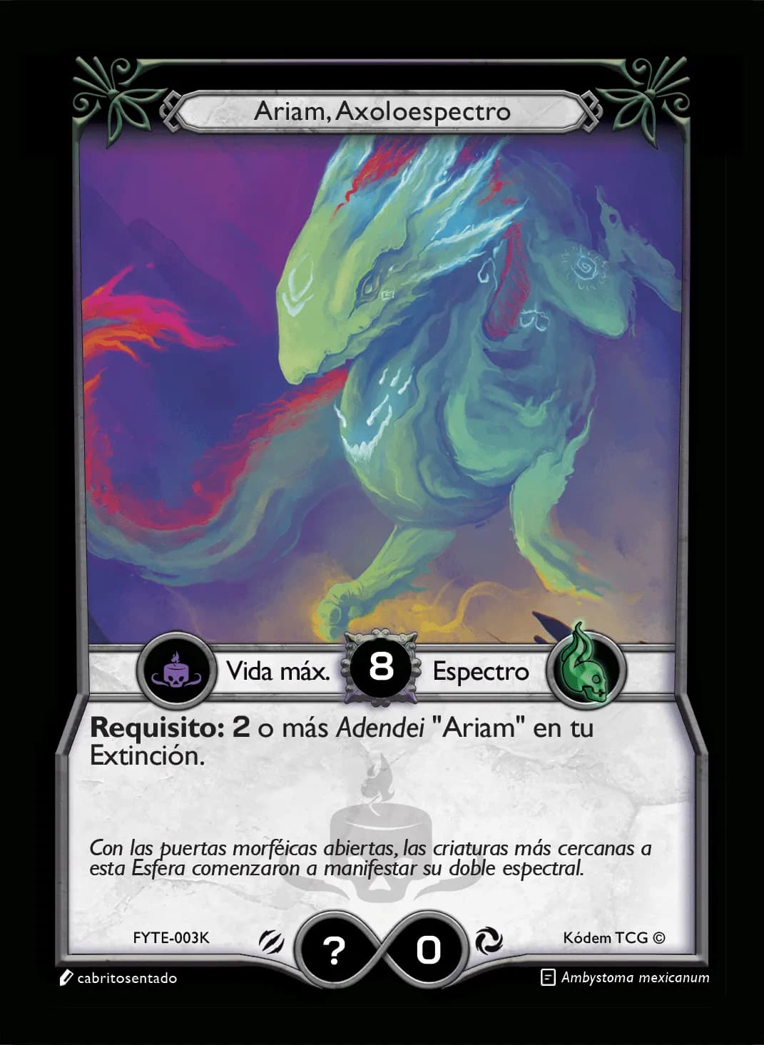 Ariam, Axoloespectro
