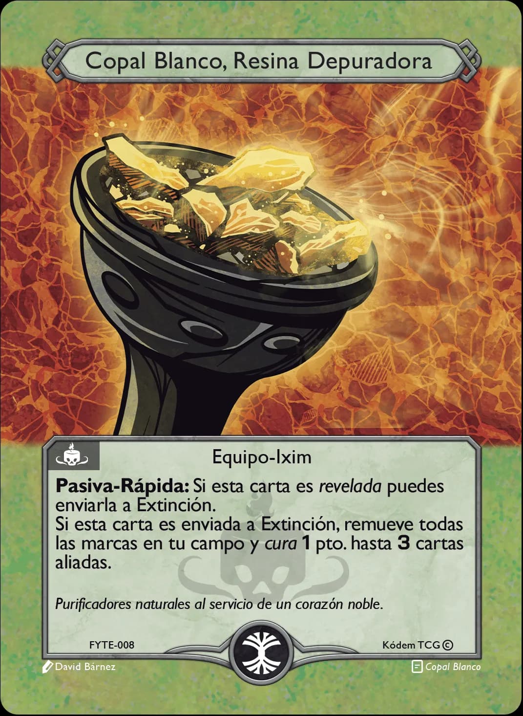 Copal Blanco, Resina Depuradora