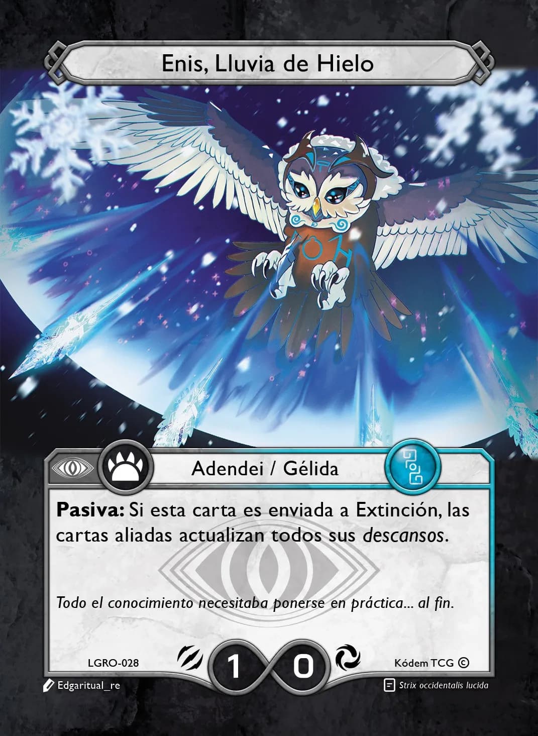 Enis, Lluvia de Hielo