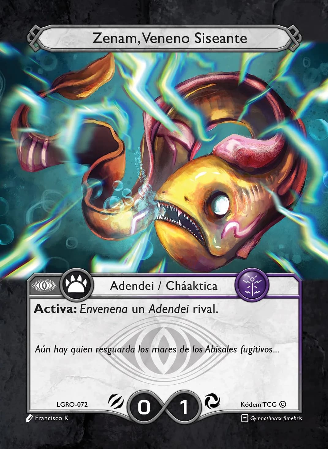 Zenam, Veneno Siseante