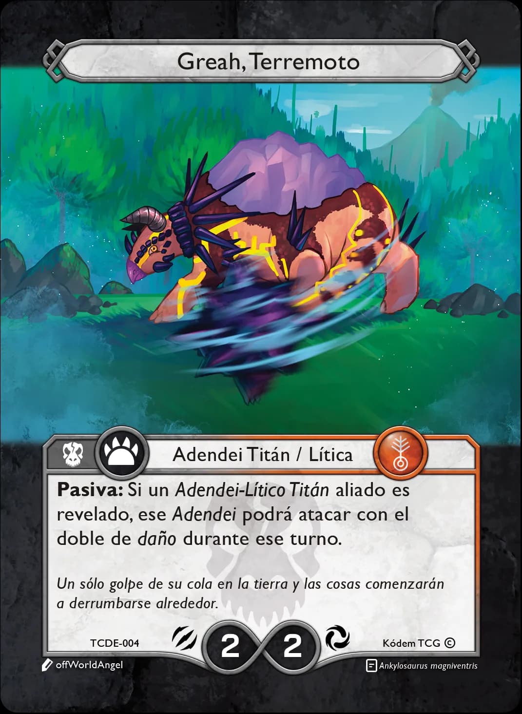 Greah, Terremoto