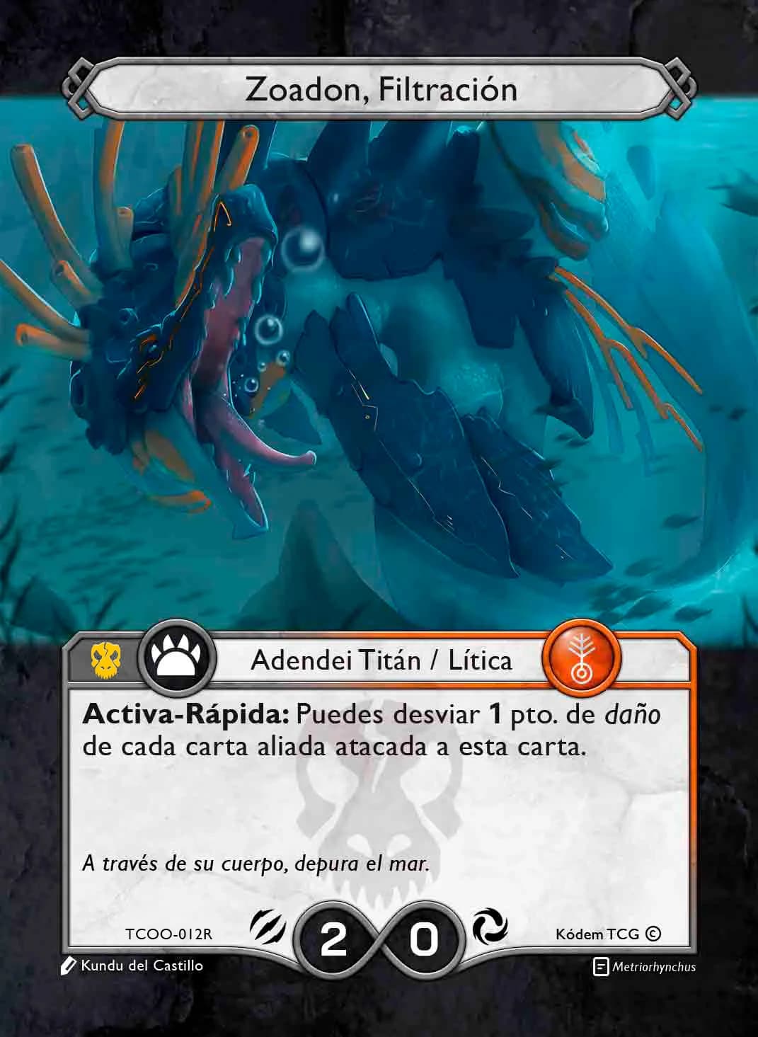 Zoadon, Filtracion