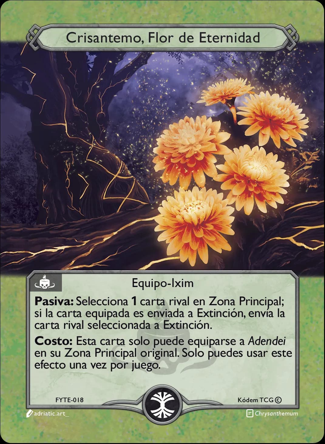 Crisantemo, Flor de Eternidad