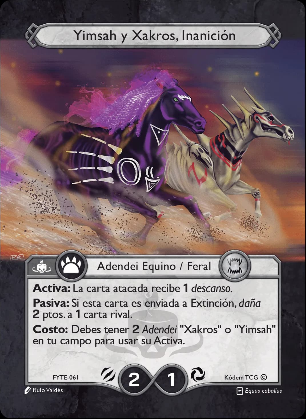 Yimsah y Xacros, Inanición