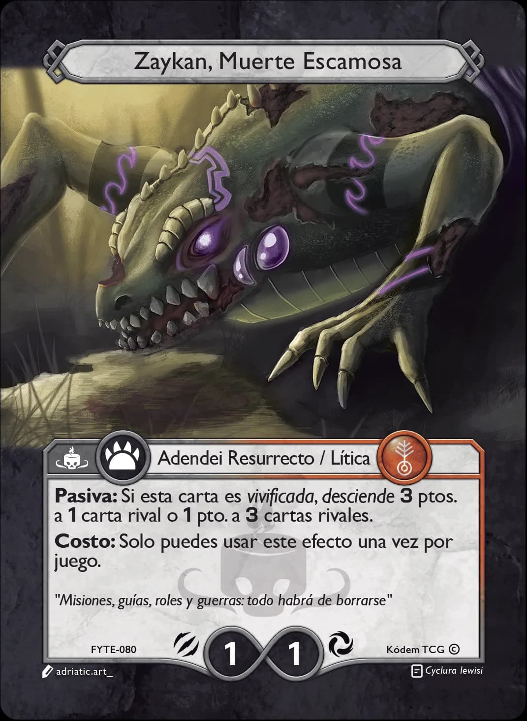 Zaykan, Muerte Escamosa