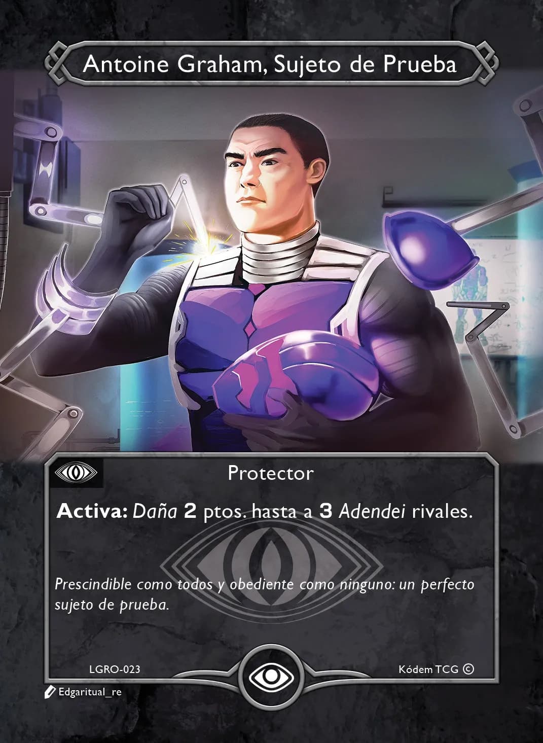Antoine Graham, Sujeto de Prueba
