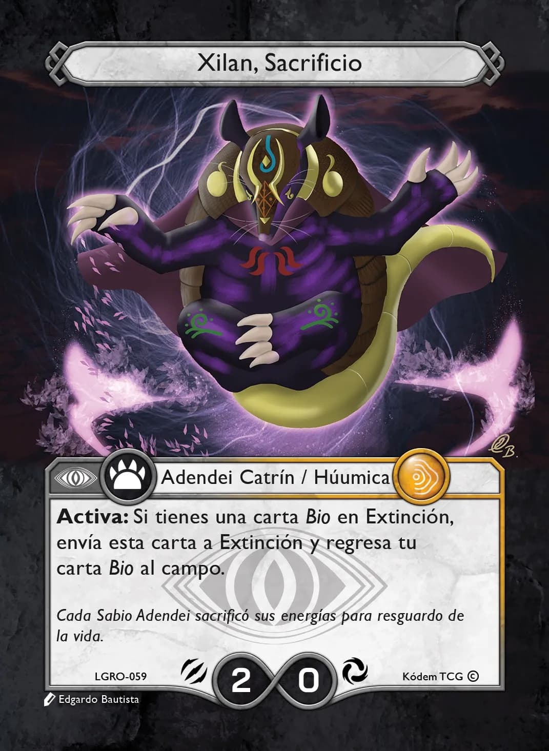 Xilan, Sacrificio